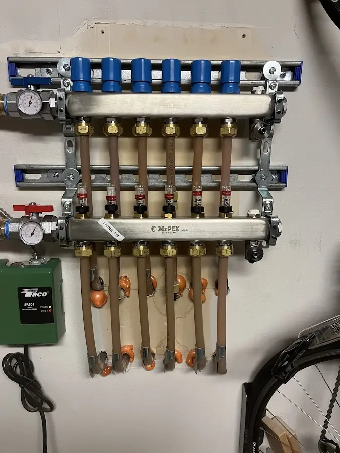 Plumber performing Gas Leak Detection at a residential property in LaGrange